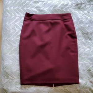 Ann Talyor 2P oxblood pencil skirt